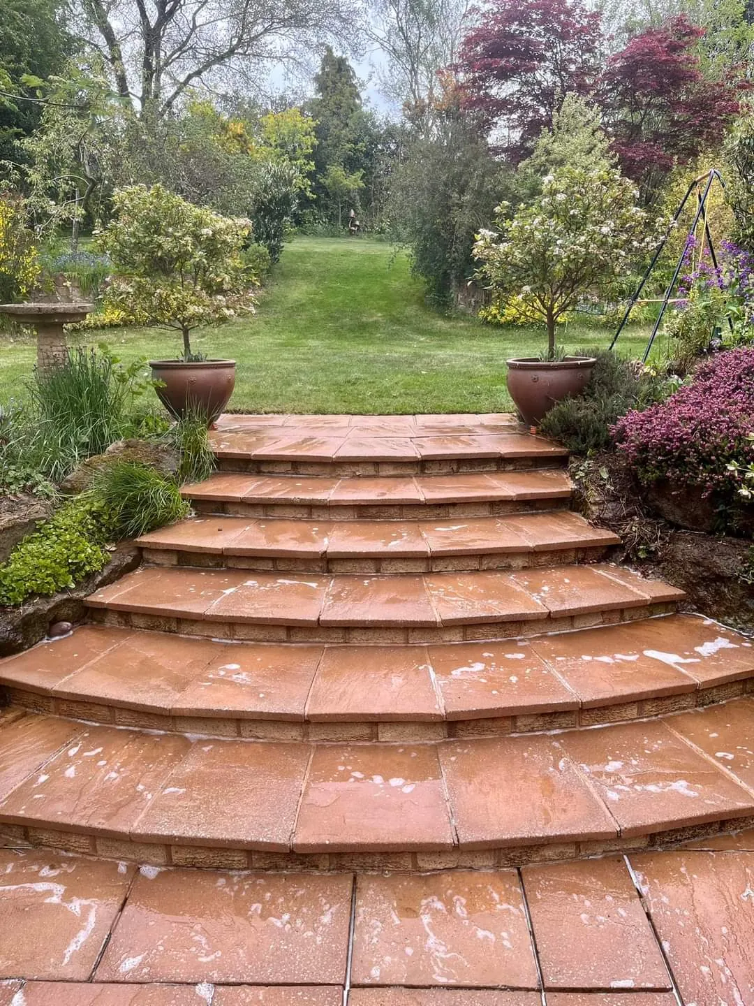 Garden steps, cleaned